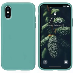 Husa iPhone X/XS Casey Studios Premium Soft Silicone - Webster Green Turqoise 
