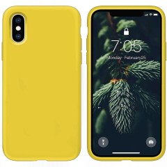 Husa iPhone X/XS Casey Studios Premium Soft Silicone - Yellow