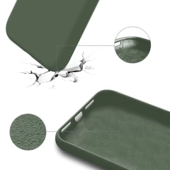 Husa iPhone X/XS Casey Studios Premium Soft Silicone - Webster Green Webster Green