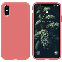 Husa iPhone X/XS Casey Studios Premium Soft Silicone - Roz