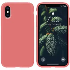 Husa iPhone X/XS Casey Studios Premium Soft Silicone - Nectarine Roz 