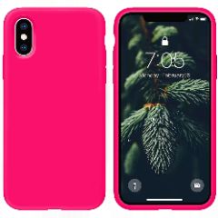 Husa iPhone X/XS Casey Studios Premium Soft Silicone - Fuchsia