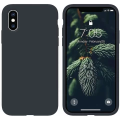 Husa iPhone X/XS Casey Studios Premium Soft Silicone - Webster Green Midnight Blue 