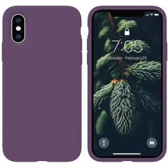 Husa iPhone X/XS Casey Studios Premium Soft Silicone - Lilac Light Purple 