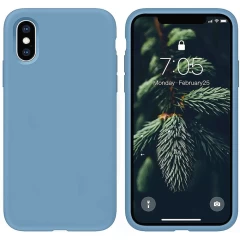 Husa iPhone X/XS Casey Studios Premium Soft Silicone - Webster Green Lilac 