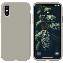 Husa iPhone X/XS Casey Studios Premium Soft Silicone - Webster Green Gray 