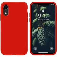 Husa iPhone XR Casey Studios Premium Soft Silicone - Nectarine Red 