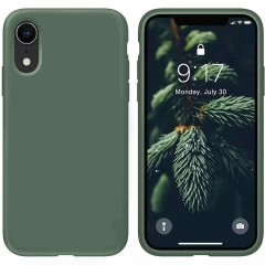 Husa iPhone XR Casey Studios Premium Soft Silicone - Gray Webster Green 
