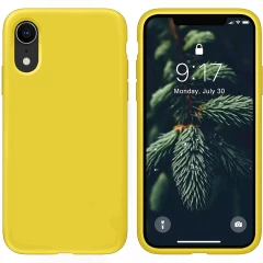 Husa iPhone XR Casey Studios Premium Soft Silicone - Webster Green Yellow 
