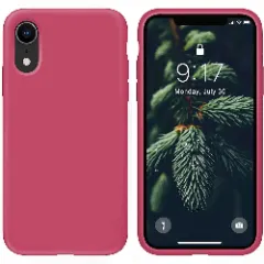 Husa CASEY STUDIOS™ pentru iPhone XR, Soft Silicone Premium, Microfibra in Interior, de Protectie, Ultra Slim, pentru Incarcare Wireless, Margini Ridicate pentru Protectia Ecranului si a Camerelor Burgundy 