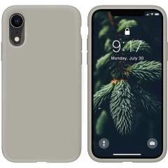 Husa iPhone XR Casey Studios Premium Soft Silicone - Webster Green Gray 