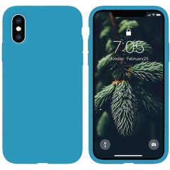 Husa iPhone XS Max Casey Studios Premium Soft Silicone - Cadet Blue