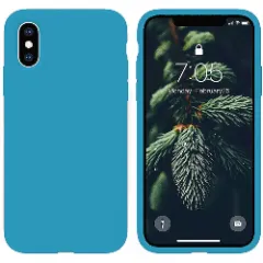 Husa iPhone XS Max Casey Studios Premium Soft Silicone - Light Lilac Cadet Blue 