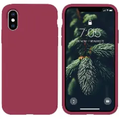 Husa iPhone XS Max Casey Studios Premium Soft Silicone - Lilac Burgundy 