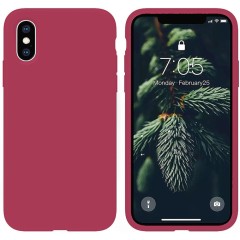 Husa iPhone XS Max Casey Studios Premium Soft Silicone - Burgundy