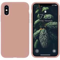 Husa iPhone XS Max Casey Studios Premium Soft Silicone - Webster Green Roz 