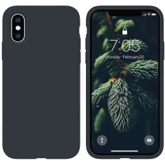 Husa iPhone XS Max Casey Studios Premium Soft Silicone - Alb Midnight Blue 