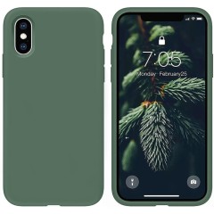 Husa iPhone XS Max Casey Studios Premium Soft Silicone - Webster Green
