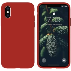 Husa iPhone XS Max Casey Studios Premium Soft Silicone - Webster Green Red 