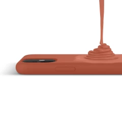 Husa iPhone 11 Casey Studios Premium Soft Silicone Orange Red