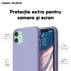 Husa iPhone 11 Casey Studios Premium Soft Silicone Light Lilac