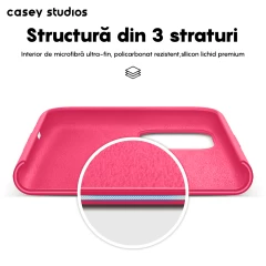 Husa iPhone 11 Casey Studios Premium Soft Silicone Fuchsia