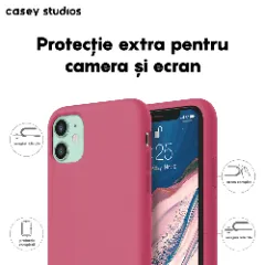 Husa iPhone 11 Casey Studios Premium Soft Silicone Burgundy