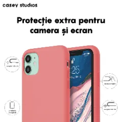 Husa iPhone 11 Casey Studios Premium Soft Silicone Roz