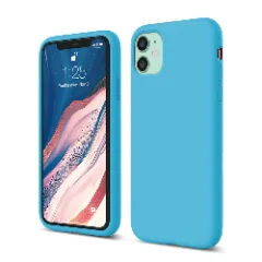 Husa iPhone 11 Casey Studios Premium Soft Silicone Cadet Blue 