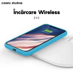 Husa iPhone 11 Casey Studios Premium Soft Silicone Cadet Blue