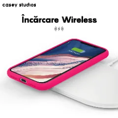 Husa iPhone 11 Casey Studios Premium Soft Silicone Fuchsia