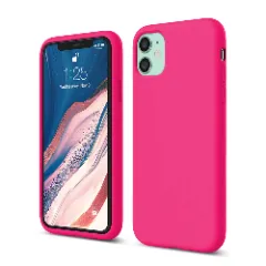 Husa iPhone 11 Casey Studios Premium Soft Silicone Fuchsia 