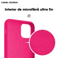 Husa iPhone 11 Casey Studios Premium Soft Silicone Fuchsia