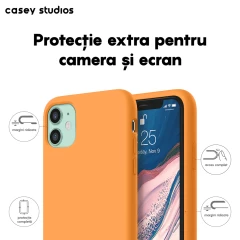 Husa iPhone 11 Casey Studios Premium Soft Silicone Nectarine