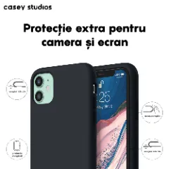 Husa iPhone 11 Casey Studios Premium Soft Silicone Midnight Blue