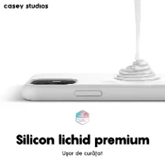 Husa iPhone 11 Casey Studios Premium Soft Silicone Alb
