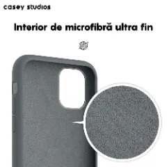 Husa iPhone 11 Casey Studios Premium Soft Silicone Dark Gray
