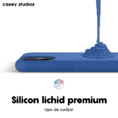 Husa iPhone 11 Casey Studios Premium Soft Silicone Cadet Blue