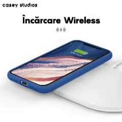 Husa iPhone 11 Casey Studios Premium Soft Silicone Cadet Blue