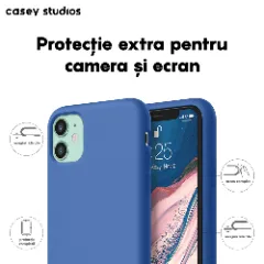 Husa iPhone 11 Casey Studios Premium Soft Silicone Cadet Blue