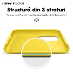 Husa iPhone 11 Casey Studios Premium Soft Silicone Yellow