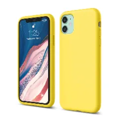 Husa iPhone 11 Casey Studios Premium Soft Silicone Yellow 