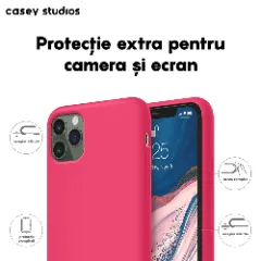 Husa iPhone 11 Pro Casey Studios Premium Soft Silicone - Fuchsia Fuchsia