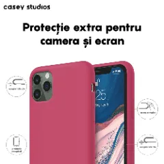 Husa iPhone 11 Pro Casey Studios Premium Soft Silicone - Burgundy Burgundy