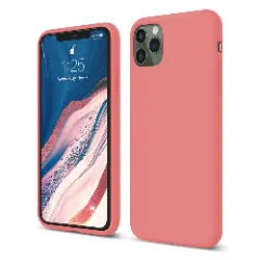 Husa iPhone 11 Pro Casey Studios Premium Soft Silicone - Orange Roz 