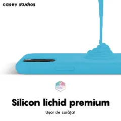 Husa iPhone 11 Pro Casey Studios Premium Soft Silicone - Cadet Blue Cadet Blue