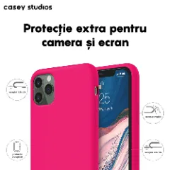 Husa iPhone 11 Pro Casey Studios Premium Soft Silicone - Fuchsia Fuchsia