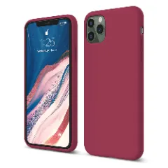Husa iPhone 11 Pro Casey Studios Premium Soft Silicone - Nectarine Burgundy 