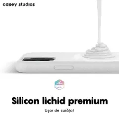 Husa iPhone 11 Pro Casey Studios Premium Soft Silicone - Alb Alb