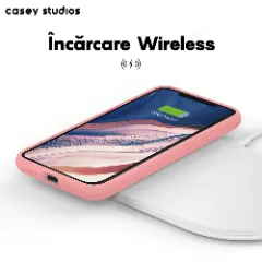 Husa iPhone 11 Pro Casey Studios Premium Soft Silicone - Roz Roz